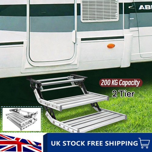 Double caravan step pull out - step,