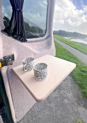 Folding campervan table shelf - folding,